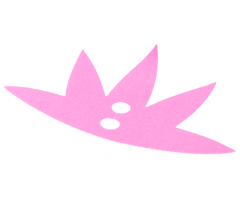 Cloth Play Cube Accent 5 Point Leaf with 2 Holes - Traditional Starch Fabric