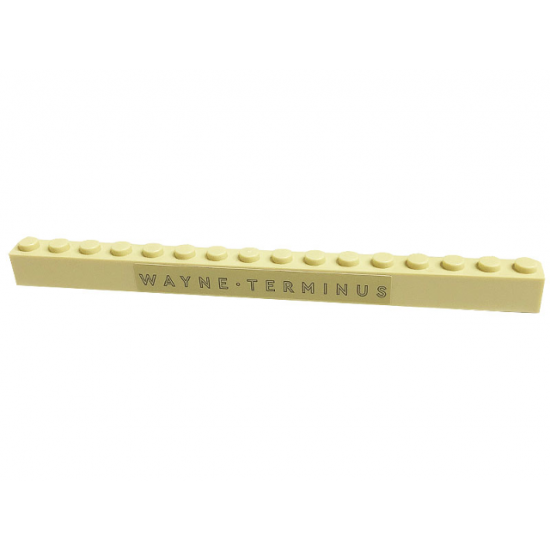 Brick 1 x 16 with 'WAYNE TERMINUS' Pattern (Sticker) - Set 76183