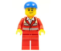 Paramedic - Red Uniform, Male, Blue Short Bill Cap
