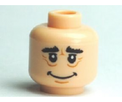 Minifigure, Head Male HP Hagrid Wrinkles Pattern