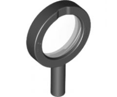 Minifigure, Utensil Magnifying Glass Thick Frame and Solid Handle with Trans-Clear Lens