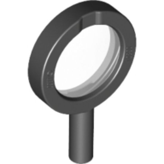 Minifigure, Utensil Magnifying Glass Thick Frame and Solid Handle with Trans-Clear Lens