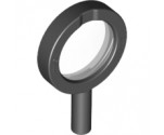 Minifigure, Utensil Magnifying Glass Thick Frame and Solid Handle with Trans-Clear Lens