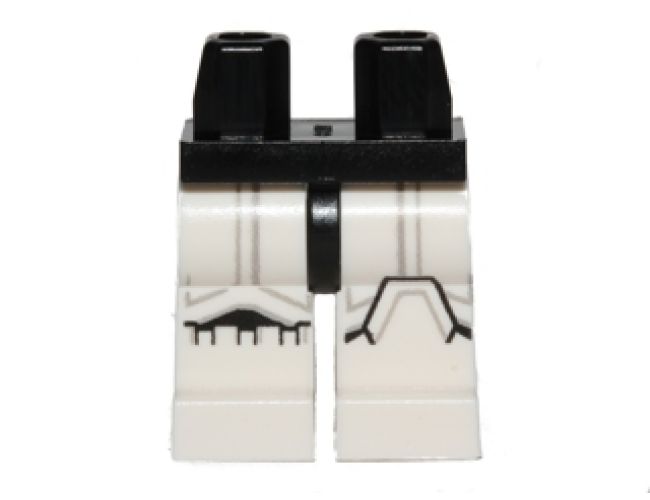 Hips and White Legs with SW Stormtrooper Black and Gray Markings Pattern