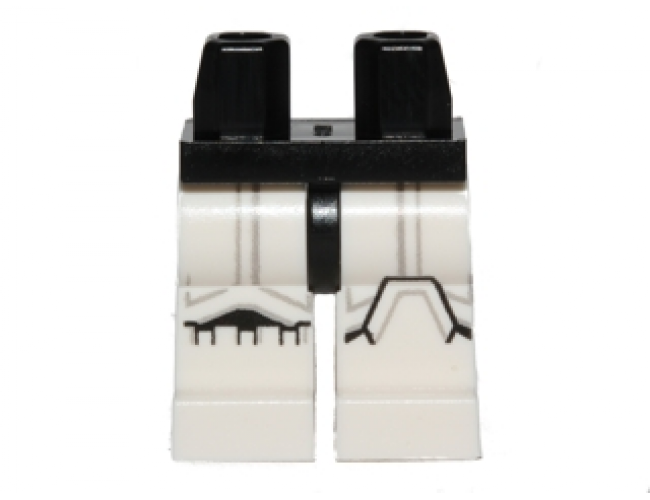 Hips and White Legs with SW Stormtrooper Black and Gray Markings Pattern