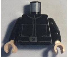 Torso SW Imperial Crew Uniform Jumpsuit, Wide Belt, and Large Silver Buckle Pattern / Black Arms / Light Nougat Hands