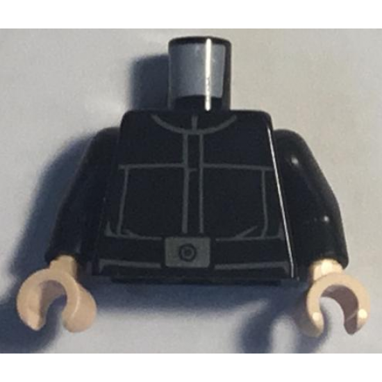 Torso SW Imperial Crew Uniform Jumpsuit, Wide Belt, and Large Silver Buckle Pattern / Black Arms / Light Nougat Hands