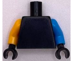 Torso Plain / Medium Azure Arm Left / Bright Light Orange Arm Right / Black Hands