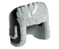 Minifigure, Headgear Ushanka Hat with Molded Light Bluish Gray Fur Lining Pattern
