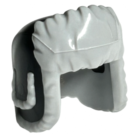 Minifigure, Headgear Ushanka Hat with Molded Light Bluish Gray Fur Lining Pattern