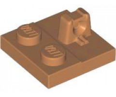 Hinge Plate 2 x 2 Locking with 1 Finger on Top