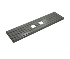 Train Base 6 x 24 with 2 Square Cutouts and 3 Round Holes Each End, Re-Enforced on Bottomside