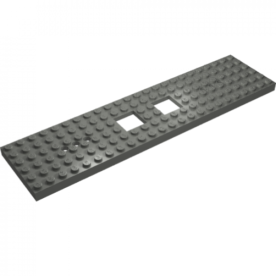 Train Base 6 x 24 with 2 Square Cutouts and 3 Round Holes Each End, Re-Enforced on Bottomside