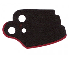 Minifigure Cape Cloth, Diagonally Scalloped with Red Edge Pattern (SW Captain Phasma) - Traditional Starched Fabric
