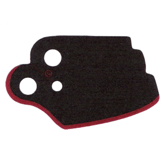 Minifigure Cape Cloth, Diagonally Scalloped with Red Edge Pattern (SW Captain Phasma) - Traditional Starched Fabric