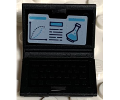 Minifigure, Utensil Computer Laptop with Graph, Lines and Erlenmeyer Flask Pattern (Sticker) - Set 75939