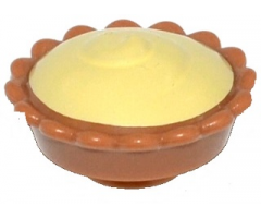 Pie with Bright Light Yellow Cream Filling Pattern