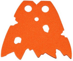 Minifigure Cape Cloth, Holes and Tattered Edges - Traditional Starched Fabric, Angled Top Notch, Smaller Jagged Edge Features - 4.3cm Wide