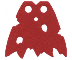 Minifigure Cape Cloth, Holes and Tattered Edges - Traditional Starched Fabric, Angled Top Notch, Smaller Jagged Edge Features - 4.3cm Wide