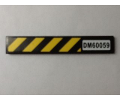 Tile 1 x 6 with 'DM60059' and Black and Yellow Danger Stripes Pattern (Sticker) - Set 60059