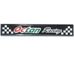 Tile 1 x 6 with 'Octan Racing' and Black and White Checkered Pattern (Sticker) - Set 60053