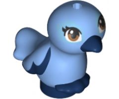 Animal, Air Bird Friends / Elves, Feet Joined with Medium Blue Body and Medium Nougat Eyes Pattern (Cinnamon / Mimi)