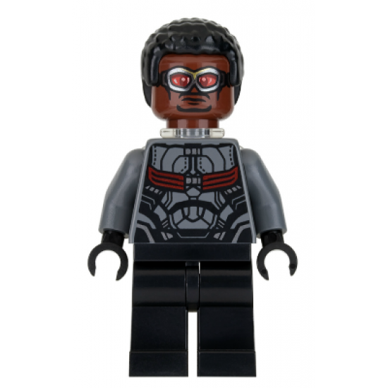 Falcon - Dark Bluish Gray and Black Suit, Plain Legs