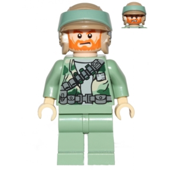 Endor Rebel Commando - Beard and Angry Dual Sided Head
