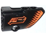 Technic, Panel Fairing # 2 Small Smooth Short, Side B with 'PULL BACK' and Orange Arrows Pattern (Sticker) - Set 42026