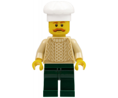 Chef - Tan Knit Sweater, Dark Green Legs, Bushy Moustache
