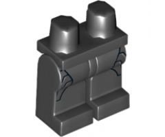 Hips and Legs with Dark Bluish Gray Armor Pattern (Karai)