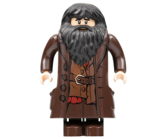 Rubeus Hagrid, Dark Brown Topcoat with Buttons (Light Nougat Version with Movable Hands)