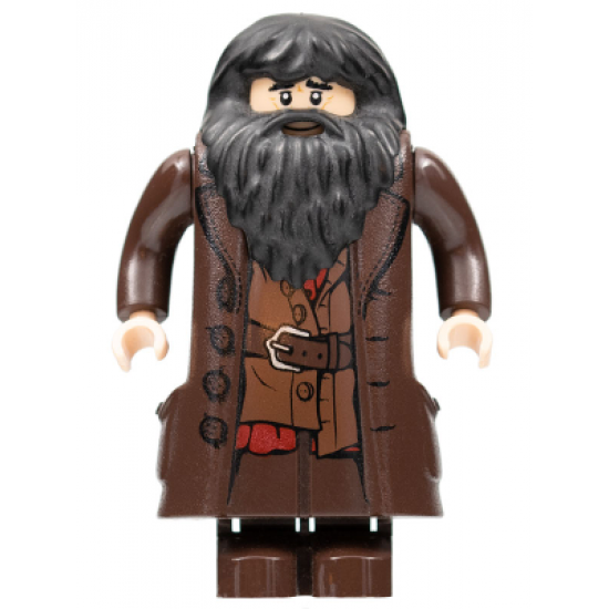 Rubeus Hagrid, Dark Brown Topcoat with Buttons (Light Nougat Version with Movable Hands)