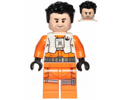 Poe Dameron (Pilot Jumpsuit without Belts and Pipe, Hair)