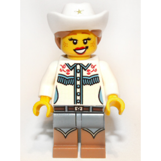 Cowgirl, Series 8 (Minifigure Only without Stand and Accessories)