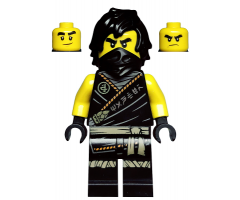 Cole - Legacy, Rebooted, Ninjago Logogram 'MANTER' on Torso