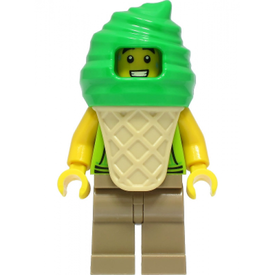 Ice Cream Vendor - Male, Lime Hoodie, Bright Green Ice Cream Suit