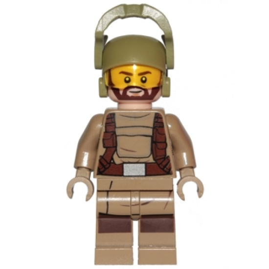 Resistance Trooper - Dark Tan Hoodie Jacket, Harness, Beard, Helmet with Chin Guard