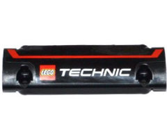 Technic, Panel Curved 11 x 3 with Red Stripe and Technic Logo Pattern (Sticker) - Set 42024