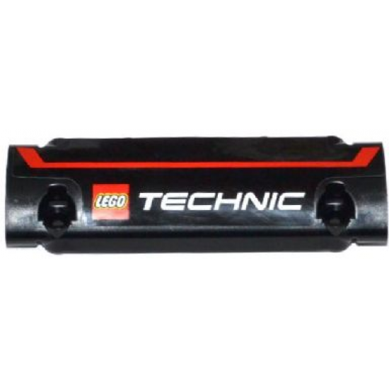 Technic, Panel Curved 11 x 3 with Red Stripe and Technic Logo Pattern (Sticker) - Set 42024