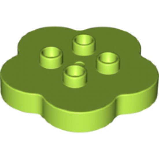 Duplo, Brick Round 4 x 4 Flat Top Scalloped with 2 x 2 Studs