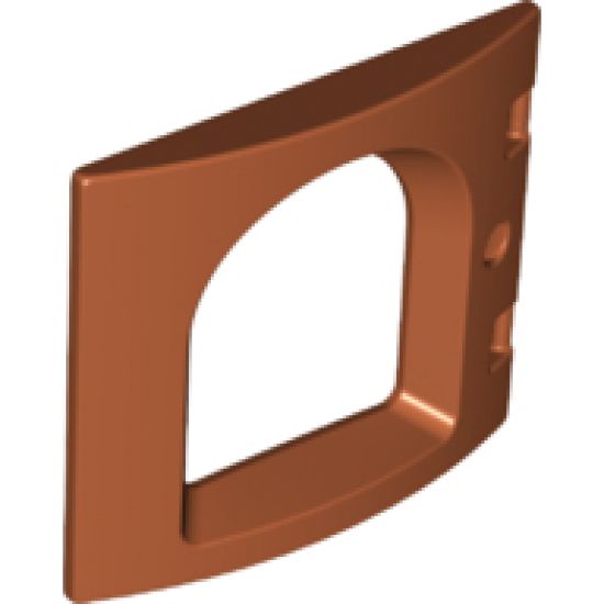 Duplo, Building Door / Window Pane 1 x 4 x 3 Curved Front with Rounded Pane