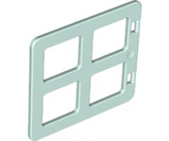Duplo, Building Door / Window Pane 1 x 4 x 3 with Four Same Sizes Panes Square Corners