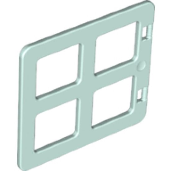 Duplo, Building Door / Window Pane 1 x 4 x 3 with Four Same Sizes Panes Square Corners
