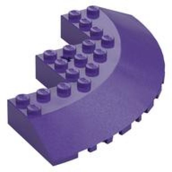 Brick, Round Corner 10 x 10 with Slope 33 Edge, Axle Hole, Facet Cutout