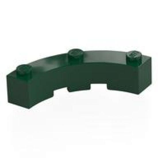 Brick, Round Corner 4 x 4 Macaroni Wide with 3 Studs