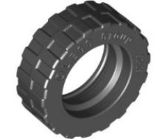 Tire & Tread 17.5mm D. x 6mm with Shallow Staggered Treads - Band Around Center of Tread