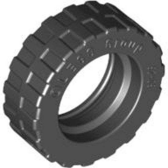 Tire & Tread 17.5mm D. x 6mm with Shallow Staggered Treads - Band Around Center of Tread