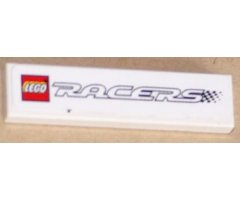 Tile 1 x 4 with LEGO Racers Logo Pattern (Sticker) - Sets 8130 / 8655