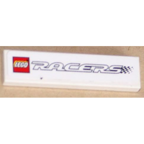Tile 1 x 4 with LEGO Racers Logo Pattern (Sticker) - Sets 8130 / 8655